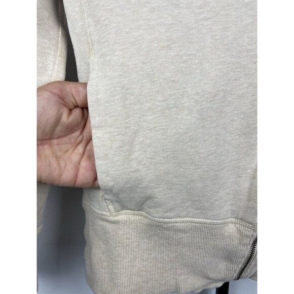 Nike Yoga Oatmeal Hyper Flow Asymmetrical Full Zip Training Hoodie Size XS - Picture 4 of 10